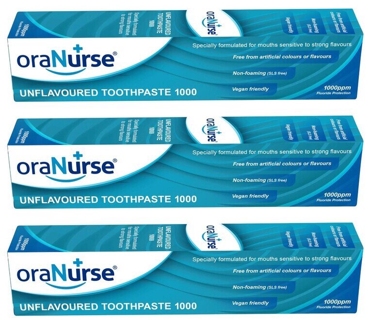 OraNurse Unflavoured Toothpaste 0 - 3 Years - 50ml - Pack of 3